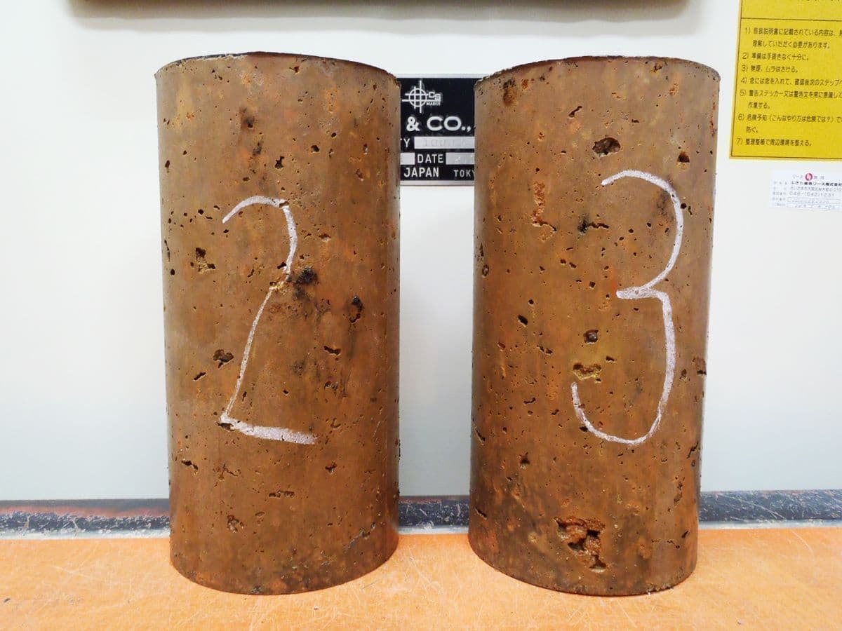 図7.赤土で硬化したソイルセメント